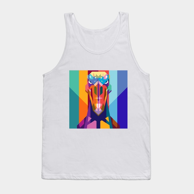 WPAP of Shoebill bird Tank Top by RJWLTG